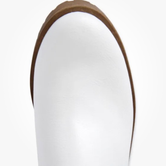 Scoop NYC Women’s Faux Shearling Lined Piper Lug Pull On White Boots Size 8 NEW - Picture 5 of 6